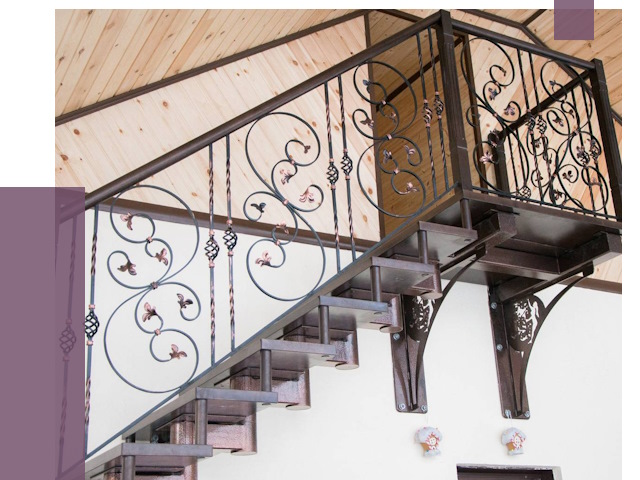 Кованые лестницы в Назрани от 80122 руб. под ключ