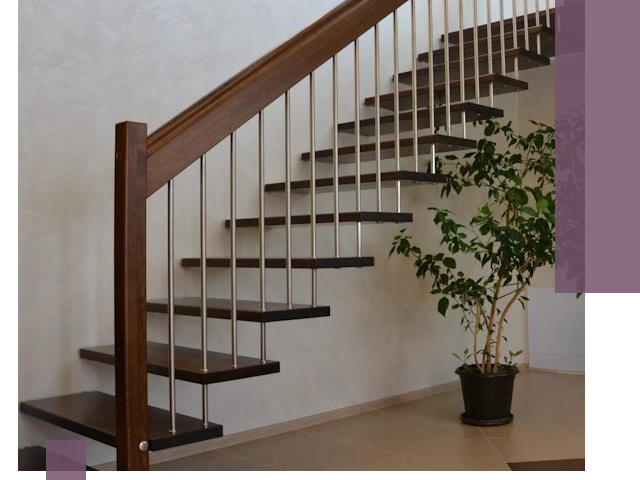 Лестницы на больцах под ключ в Назрани – изготовление и монтаж