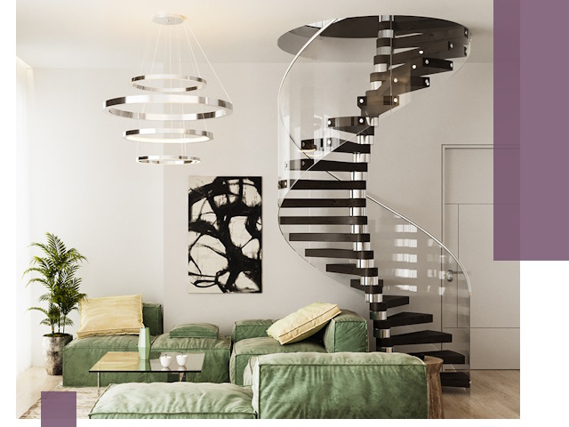 Лестницы для двухуровневой квартиры в Назрани — изготовление и монтаж