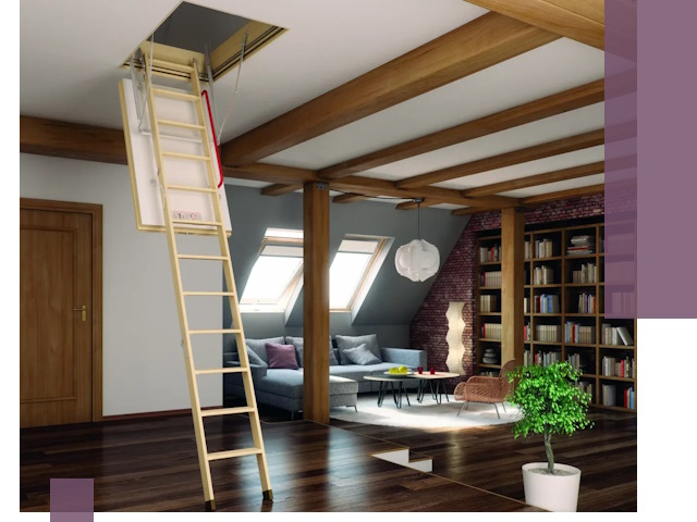 Чердачные лестницы под ключ в Назрани: изготовление и монтаж