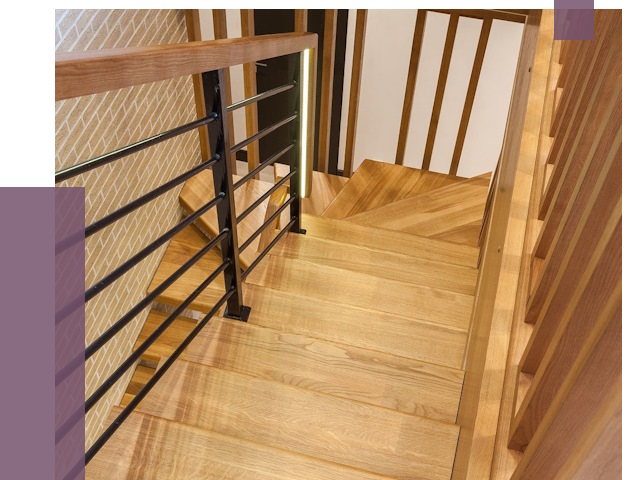 Лестницы из ясеня в Назрани под ключ от 10067 руб. 