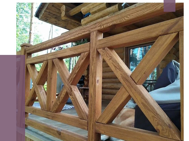 Деревянные перила под ключ в Назрани от 7704 руб. 