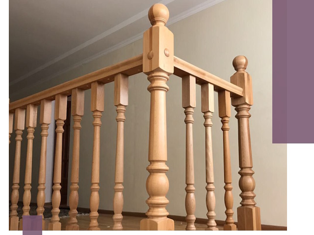 Деревянные перила на заказ в Назрани: монтаж и изготовление