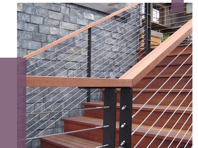 Тросовые перила под ключ в Назрани от 7807 руб.