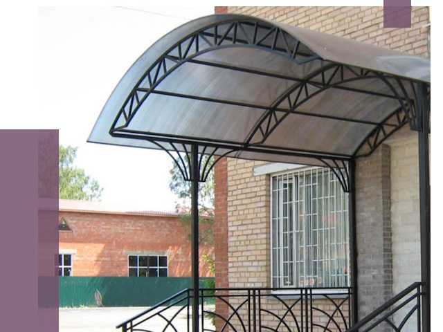 Металлические навесы и козырьки в Назрани от 12840 руб.