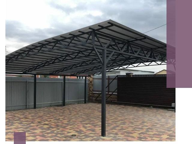 Недорогие навесы под ключ в Назрани — изготовление и монтаж