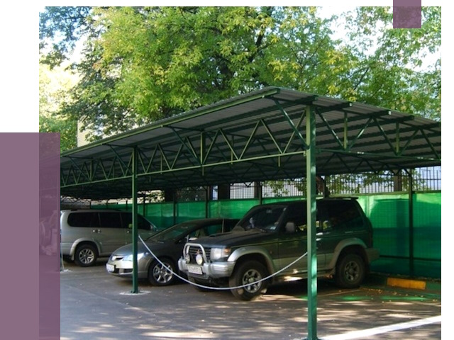 Навесы для парковки в Назрани от 80635 руб. заказать | ПРОЛЁТ-Нзр