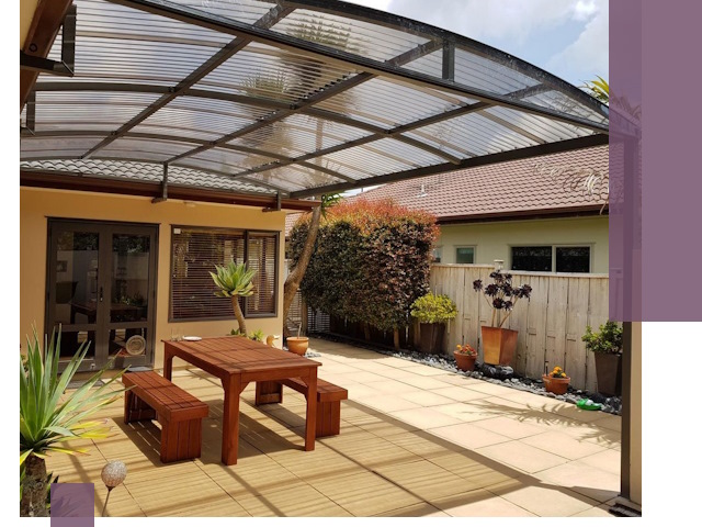 Навесы во двор под ключ в Назрани — изготовление и монтаж