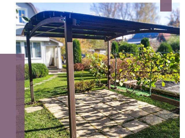 Навесы для дачи в Назрани от 12789 руб. под ключ — ПРОЛЁТ-Нзр