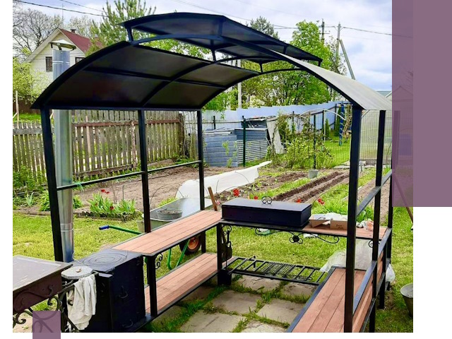 Навесы для барбекю в Назрани: изготовление, монтаж и демонтаж