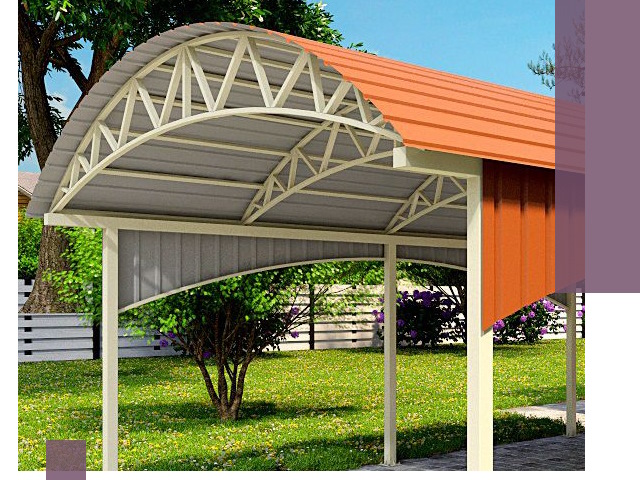 Навесы из профнастила под ключ в Назрани — установка и монтаж