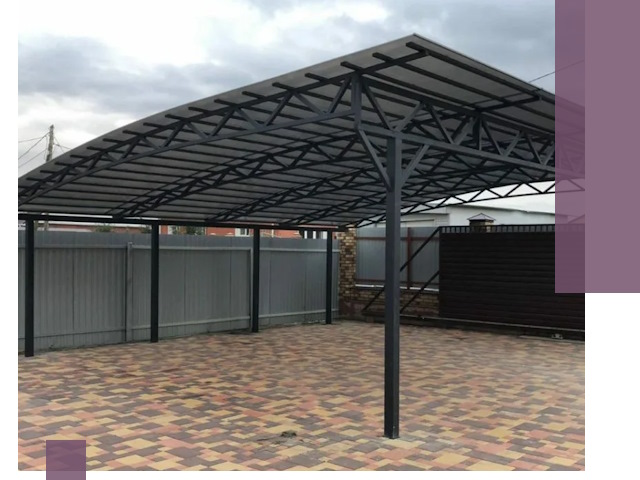 Металлические навесы под ключ в Назрани — изготовление и монтаж