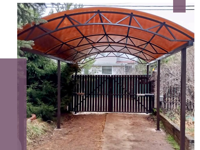 Арочные навесы в Назрани от 12789 руб. — изготовление и монтаж | ПРОЛЁТ-Нзр