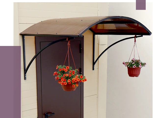 Козырьки над входом в Назрани от 14894 руб.  | ПРОЛЁТ-Нзр