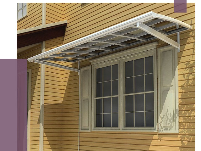 Козырьки над окнами в Назрани от 7653 руб. — монтаж, покупки | ПРОЛЁТ-Нзр