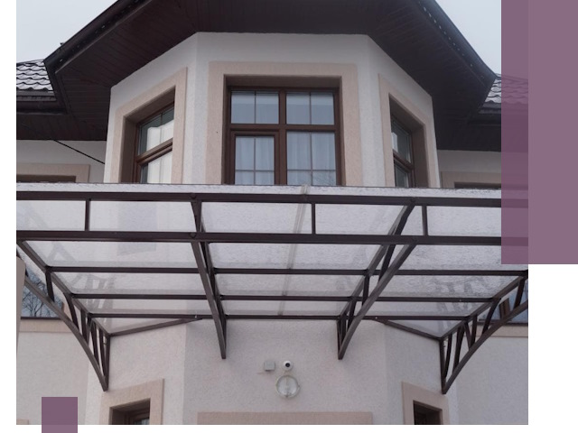 Козырьки из поликарбоната под ключ в Назрани