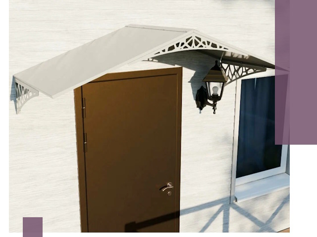 Металлические козырьки на входы и террасы в Назрани