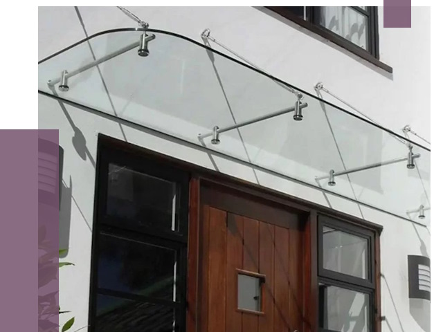 Стеклянные козырьки в Назрани от 19003 руб. | ПРОЛЁТ-Нзр