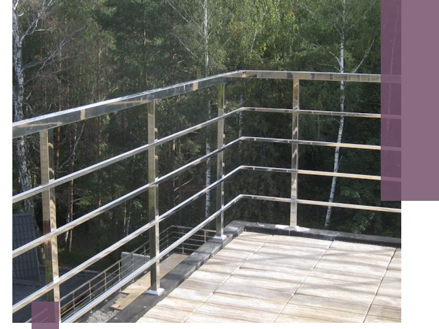 Парапеты из нержавеющей стали в Назрани — изготовление и монтаж