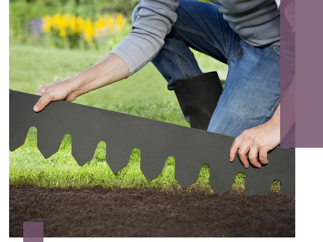 Металлические бордюры для газона в Назрани — изготовление и монтаж